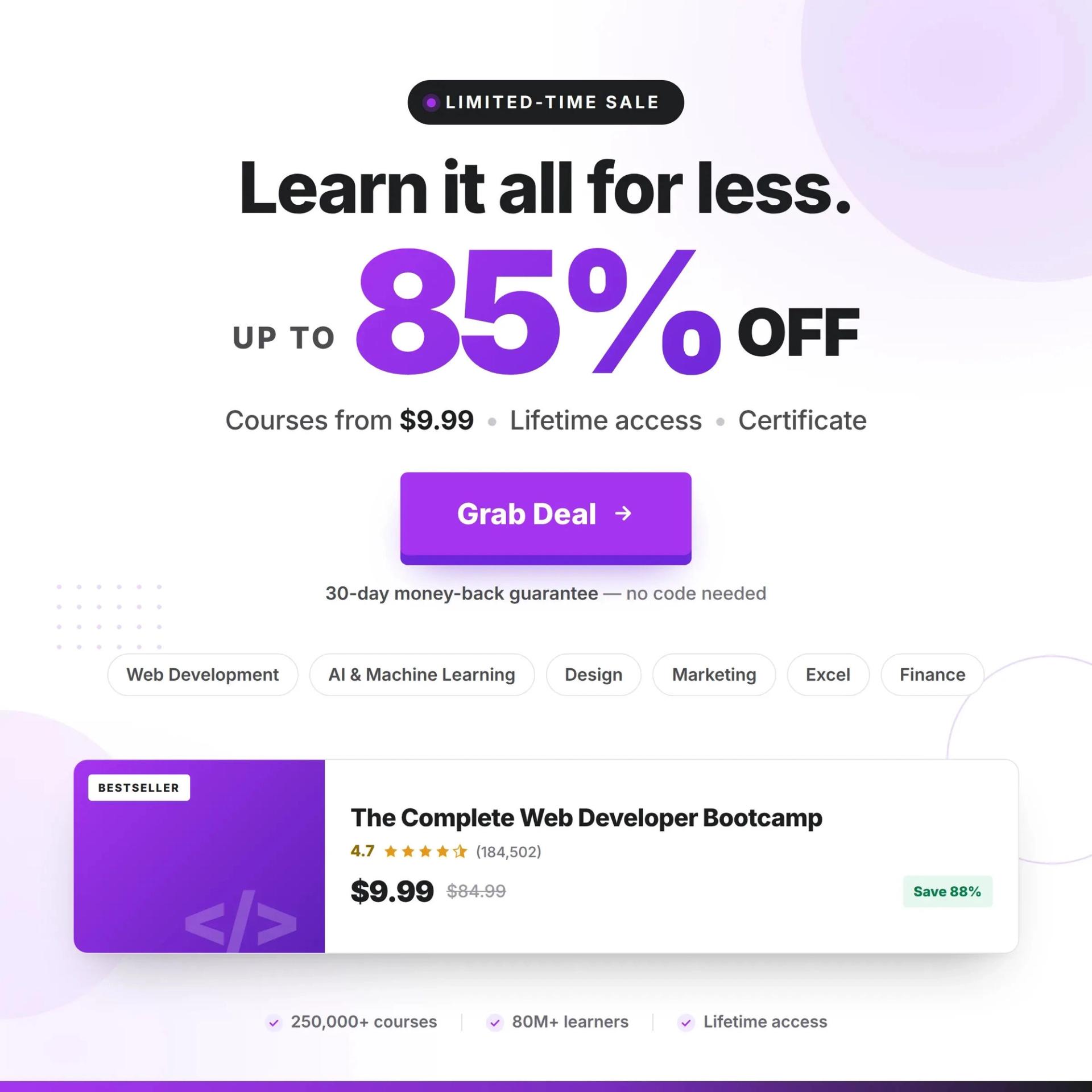 udemy offer desktop banner